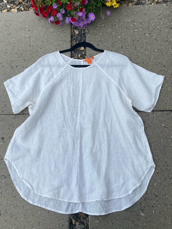 Joe Fresh Tops - Joe Fresh White Linen Short-Sleeve Tunic